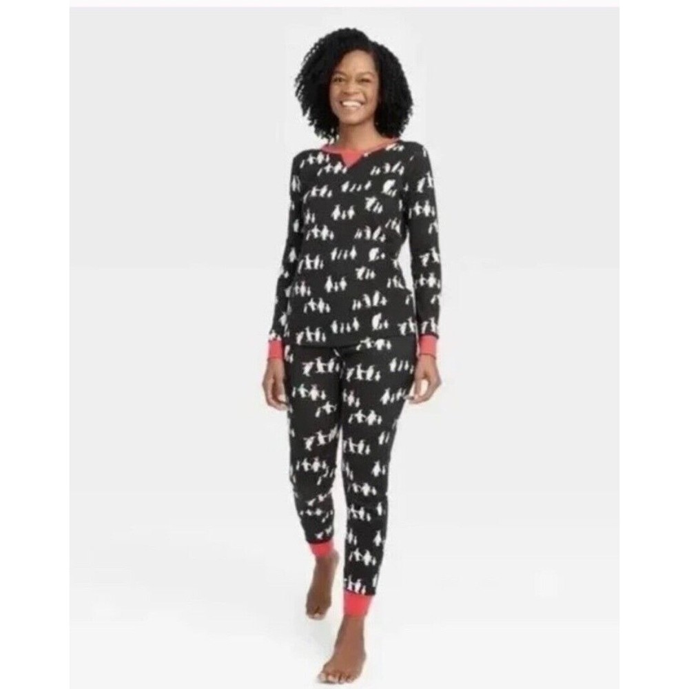 Wondershop Family Sleep Set 2 Pc Pajamas Women’s 2XL Penguin Pattern Winter NWT